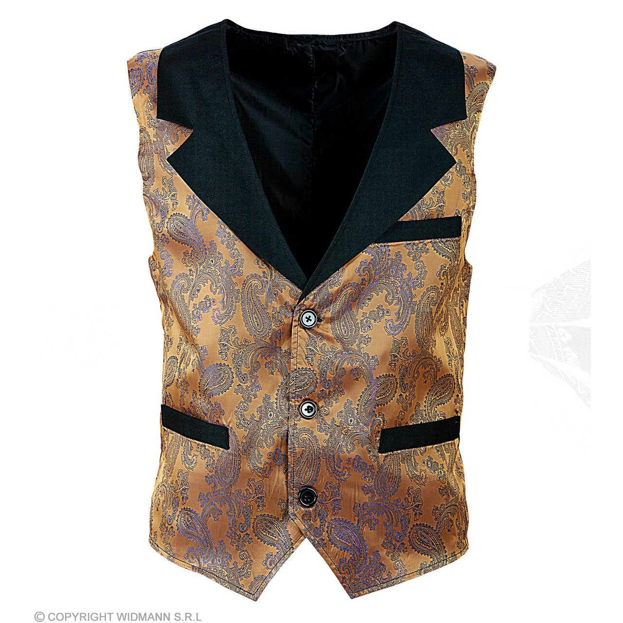 Op deze afbeelding zie je een Kostuums, van het merk Widmann. Steampunk Western Vintage Gilet Man
