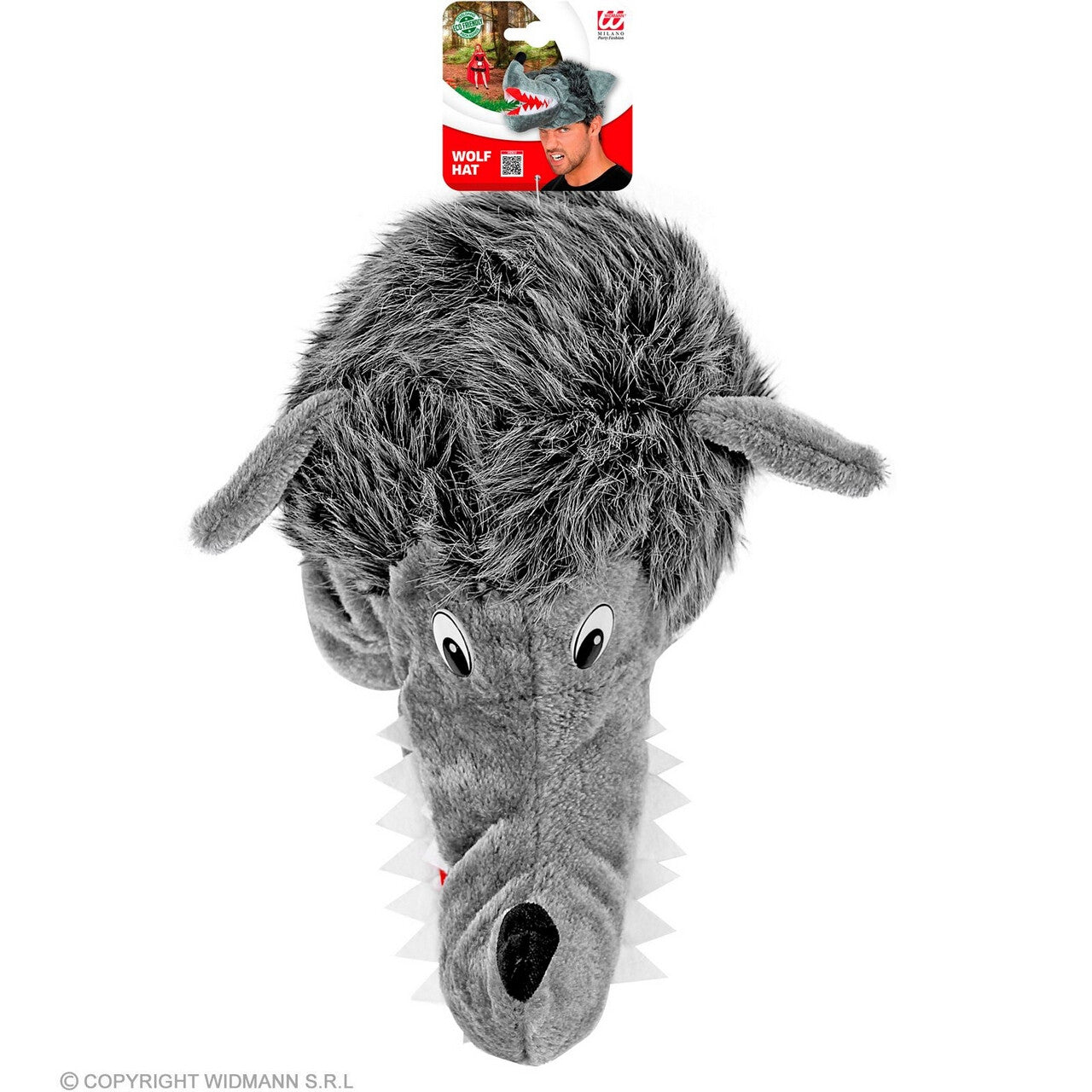 Op deze afbeelding zie je een Accessoires, van het merk Widmann. Wolf Op Je Hoofd Muts