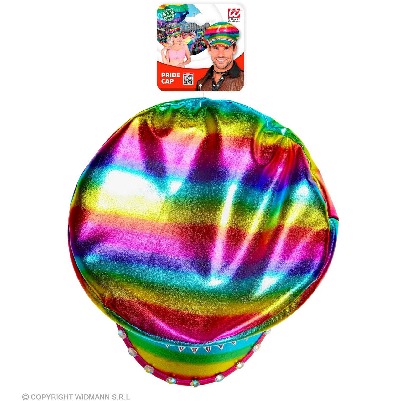 Op deze afbeelding zie je een Accessoires, van het merk Widmann. Race Naar De Regenboog Biker Pet
