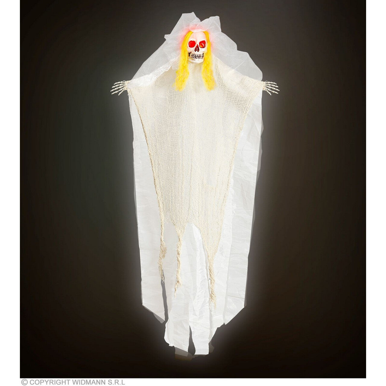Op deze afbeelding zie je een Decoratie, van het merk Widmann. Wachtend Op Jouw Antwoord Bruid Met Licht, 105 Centimeter