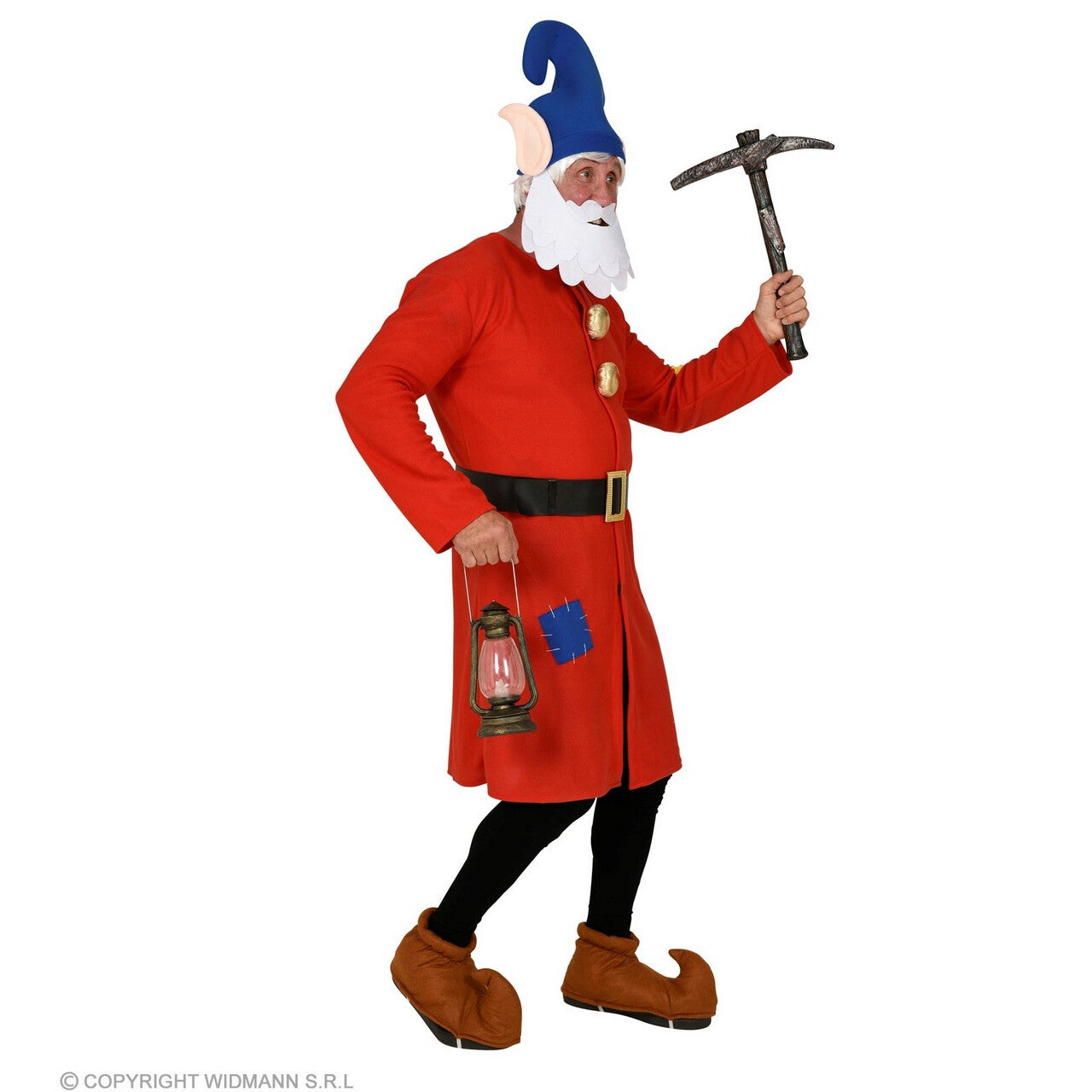 Op deze afbeelding zie je een Kostuums, van het merk Widmann. Luie Mijnwerker Kabouter Dopey Man Kostuum