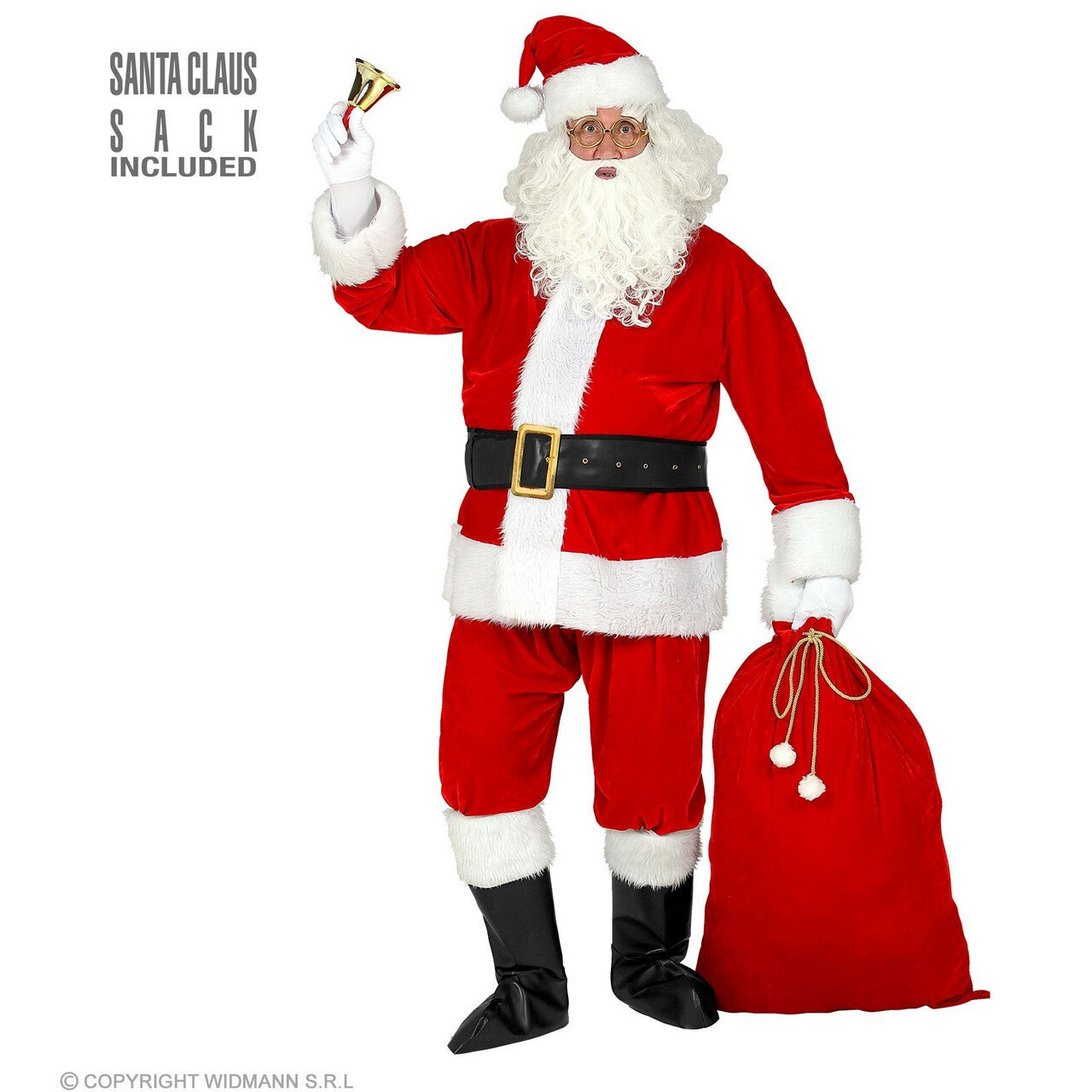 Op deze afbeelding zie je een Kostuums, van het merk Widmann. De Enige Echte Professionele Kerstman Compleet Kostuum