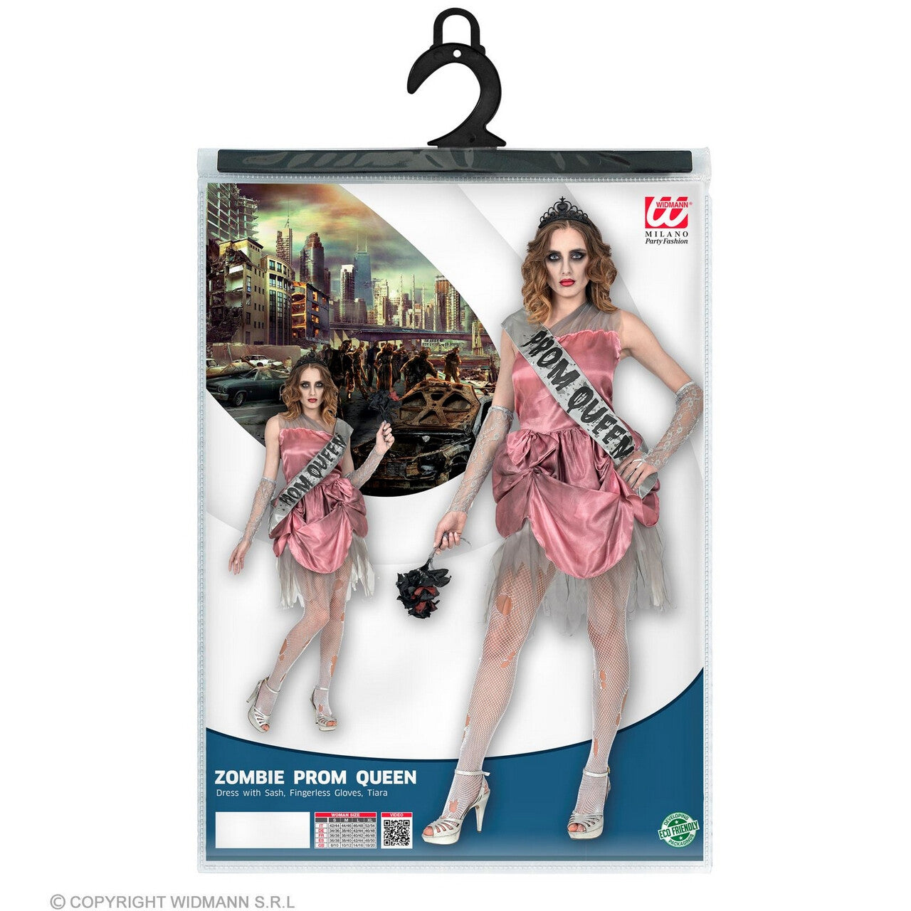 Op deze afbeelding zie je een Kostuums, van het merk Widmann. Prom Queen Van Het Zombiebal Vrouw Kostuum