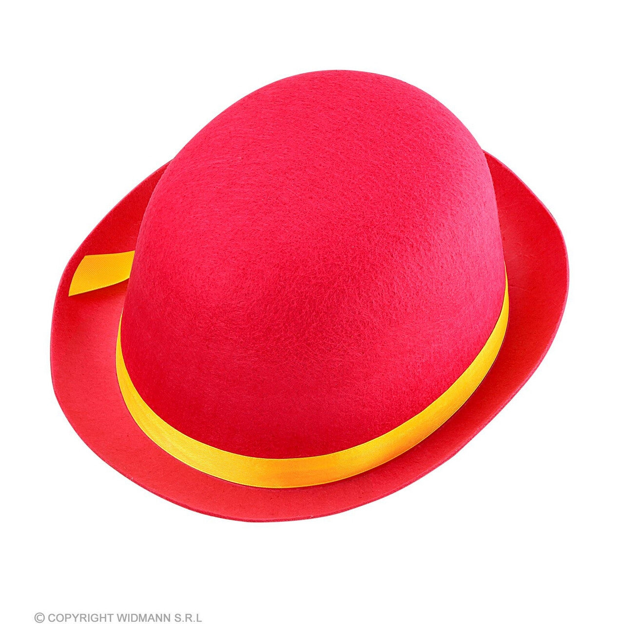 Op deze afbeelding zie je een Accessoires, van het merk Widmann. Bolhoed Roze Met Geel Lintje