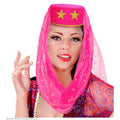 Chapeau De Harem Avec Voile, Rose