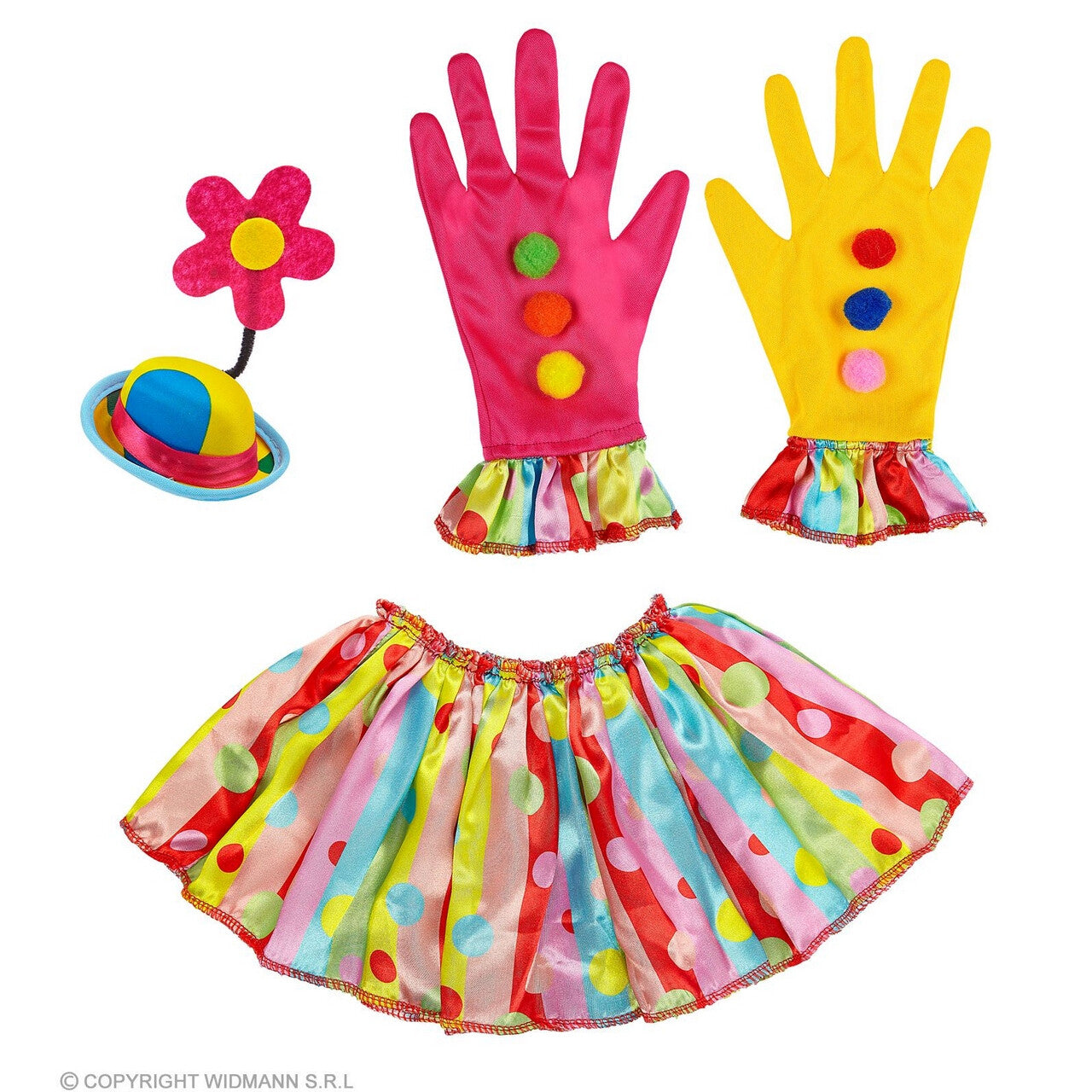 Op deze afbeelding zie je een Accessoires, van het merk Widmann. Set Clown Daisy
