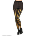 Strumpfhose Schwarz-Gold Gestreift