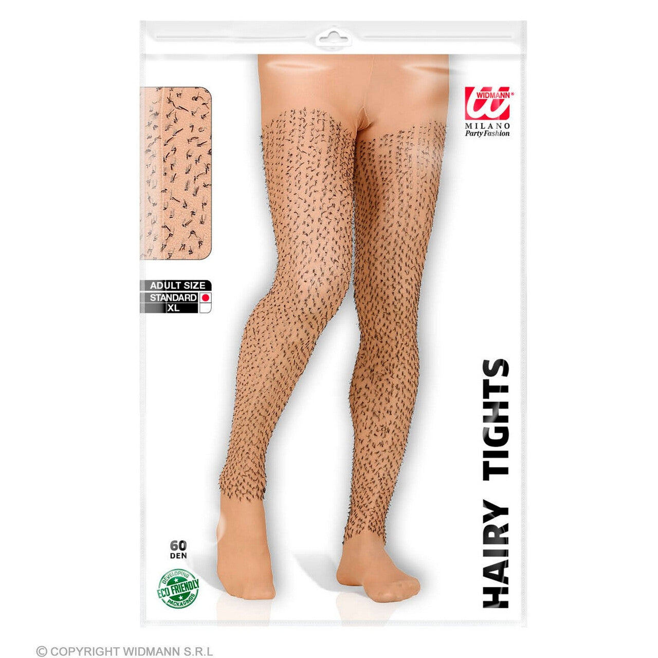 Op deze afbeelding zie je een Accessoires, van het merk Widmann. Panty Harige Harry Benen One Size