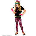 80s Legging Funky Star Neon Roze Meisje