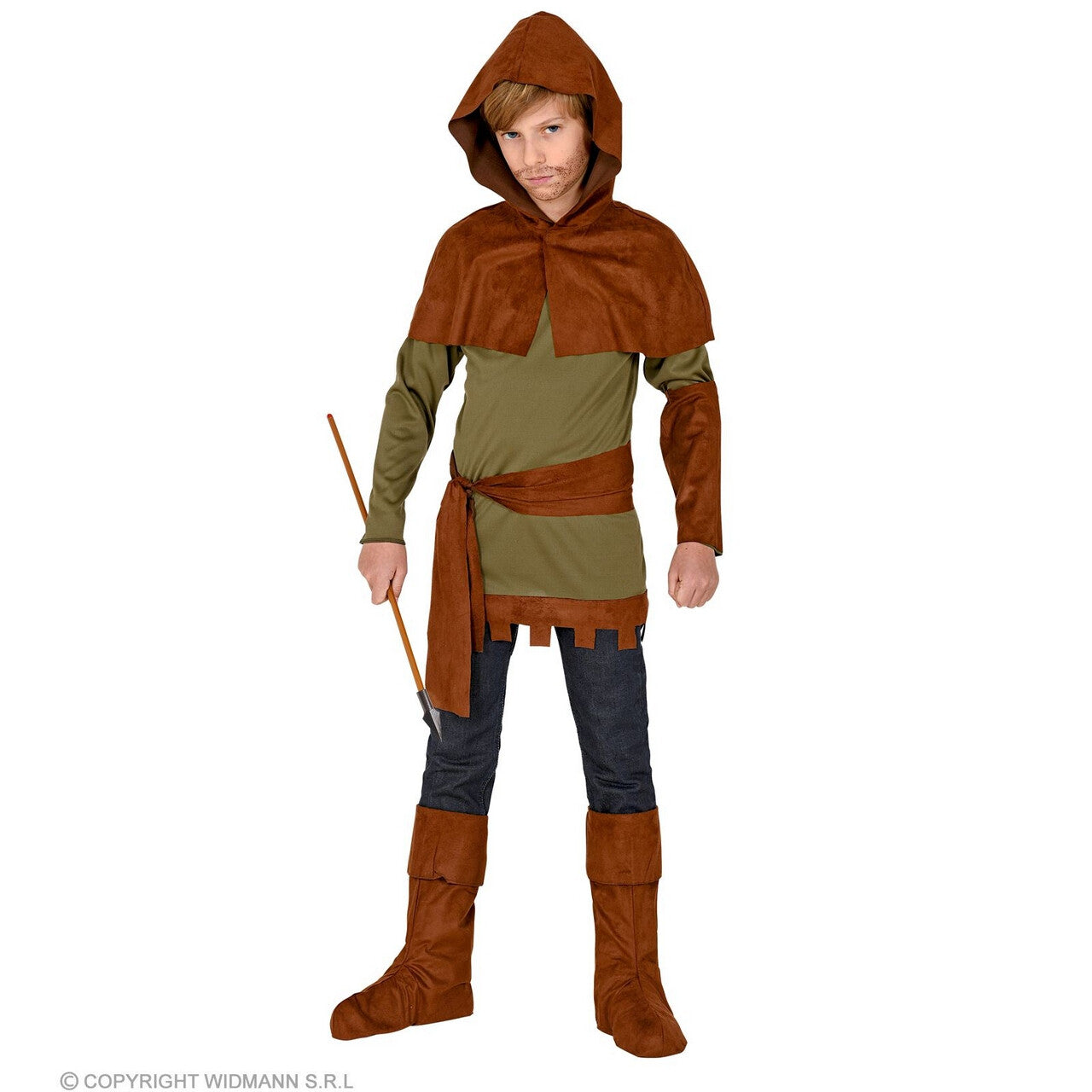 Op deze afbeelding zie je een Kostuums, van het merk Widmann. Robin Of Shairewood Boogschutter Jongen Kostuum