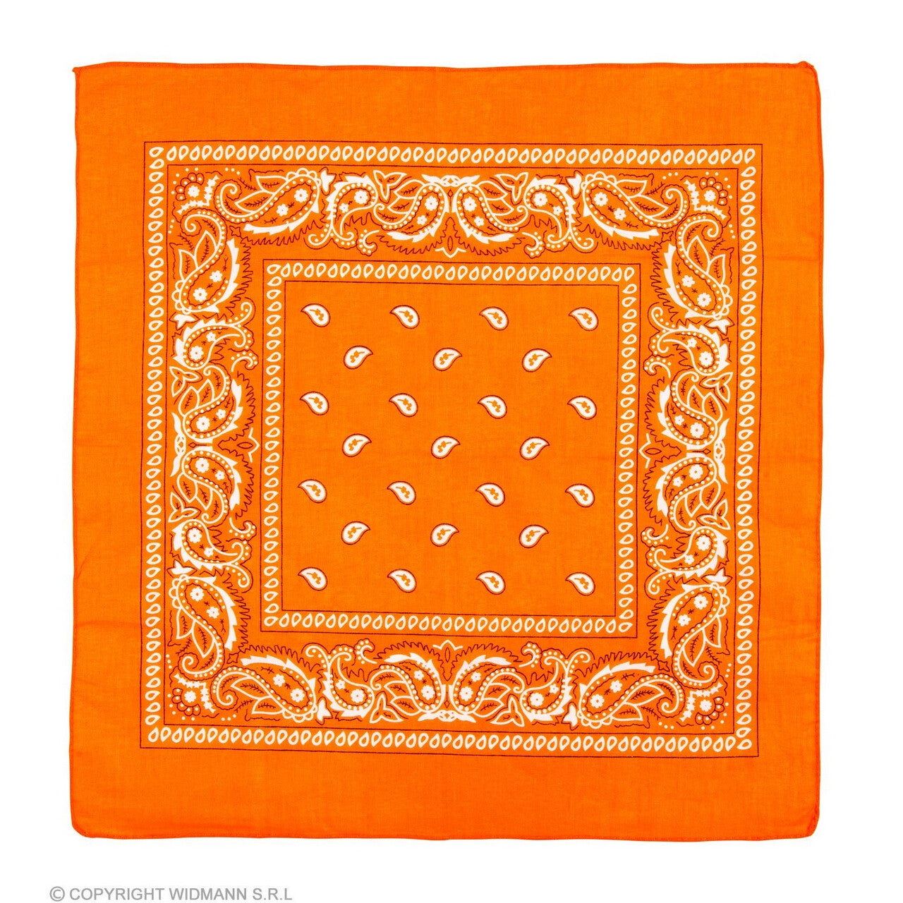 Op deze afbeelding zie je een Accessoires, van het merk Widmann. Bandana Oranje Boven 55 X 55 Centimeter