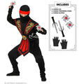 Vurige Draken Ninja Met Wapens Kind Jongen Kostuum