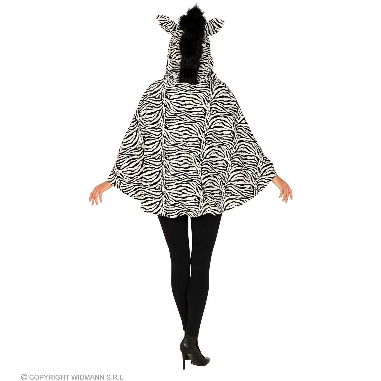 Op deze afbeelding zie je een Kostuums, van het merk Widmann. Duizelingwekkende Zwart Wit Strepen Poncho Zebra