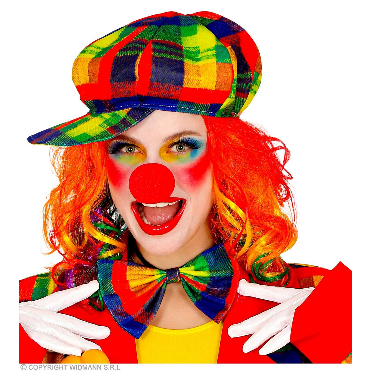 Op deze afbeelding zie je een Accessoires, van het merk Widmann. Vet Kleurige Pet Clown Geblokt