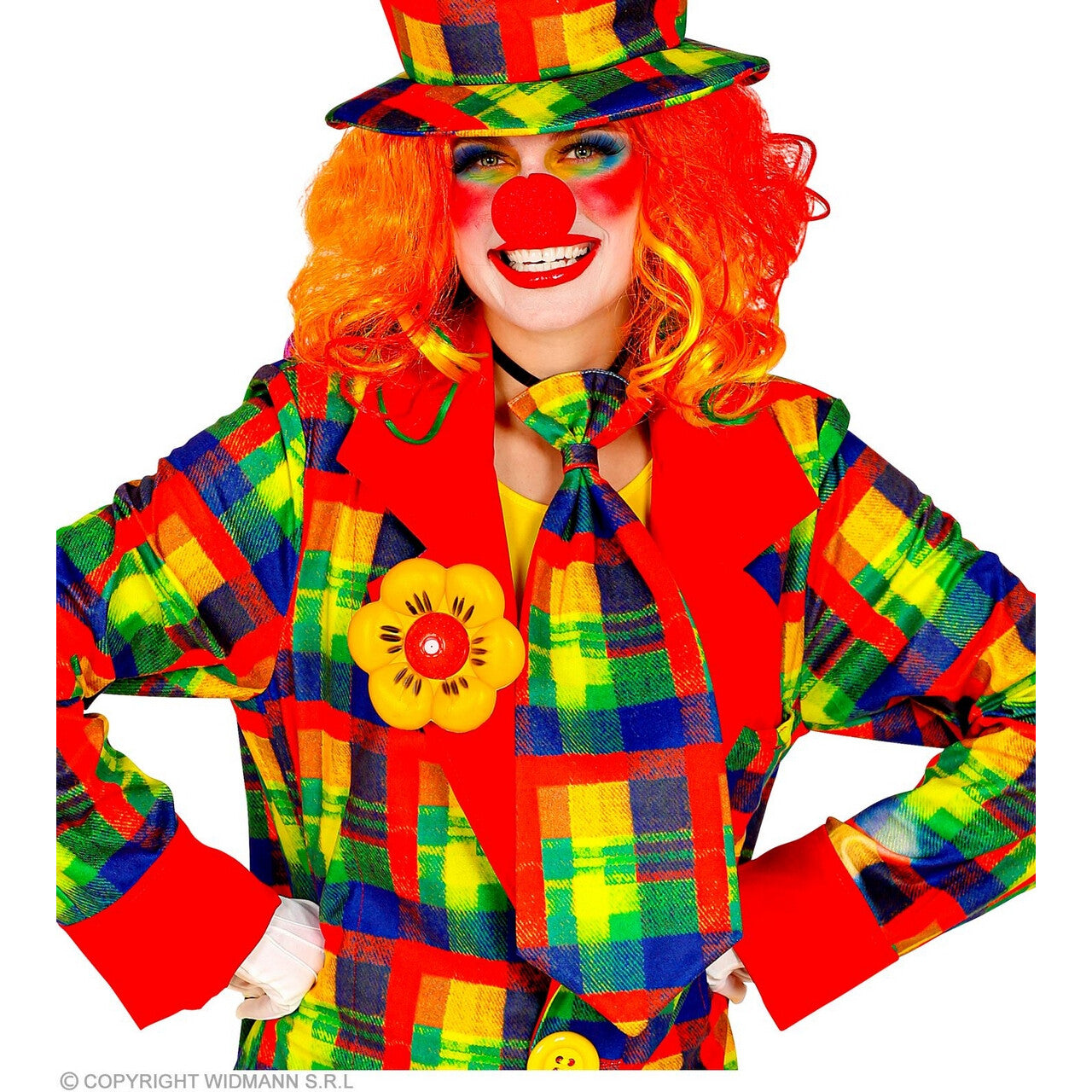 Op deze afbeelding zie je een Accessoires, van het merk Widmann. Vrolijke Stropdas Clown Geblokt