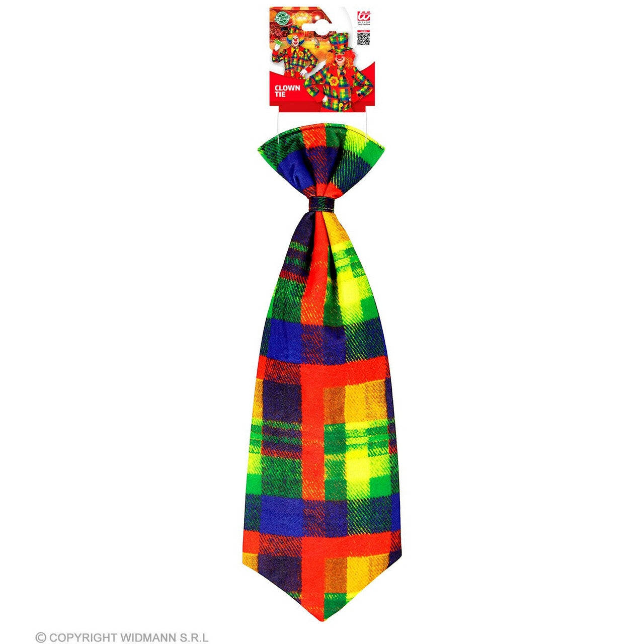 Op deze afbeelding zie je een Accessoires, van het merk Widmann. Vrolijke Stropdas Clown Geblokt