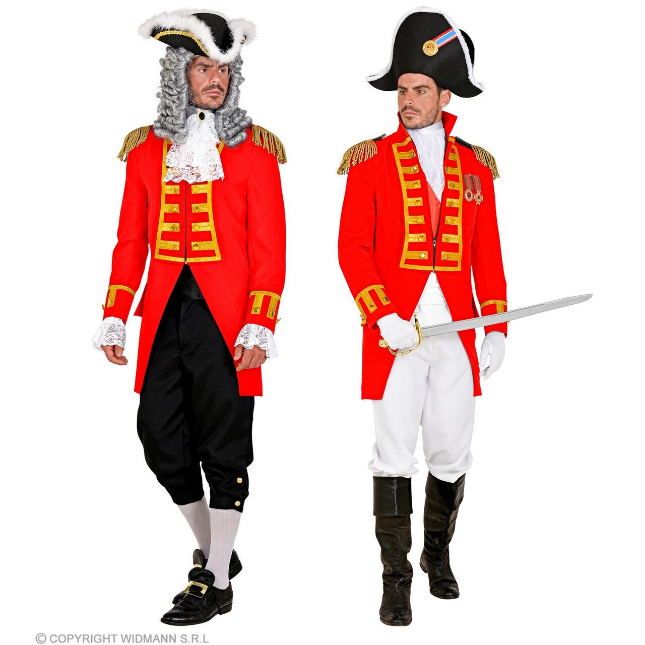 Op deze afbeelding zie je een Kostuums, van het merk Widmann. Parmantige Franse Slipjas Parade Rood