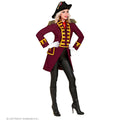Statige Franse Parade Jas Bordeaux Rood Vrouw