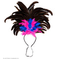 Stirnband Mit Federn Belem Sommer Karneval Pink Blau
