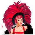 Hoofdbedekking Met Veren Brazil Zomercarnaval Rood