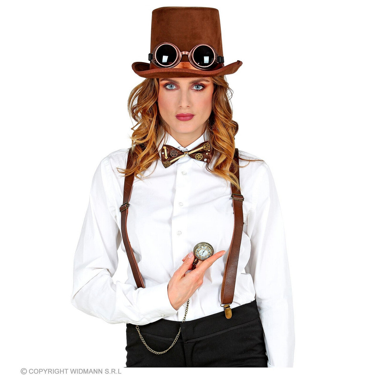 Op deze afbeelding zie je een Accessoires, van het merk Widmann. Steampunk Accessoire Set