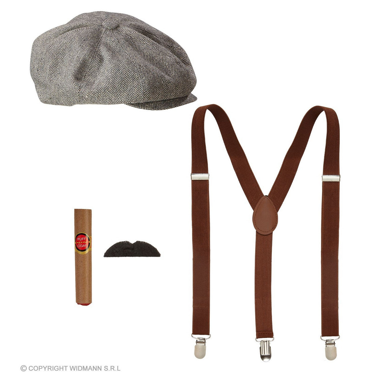 Op deze afbeelding zie je een Accessoires, van het merk Widmann. Peaky Blinders Accessoire Set