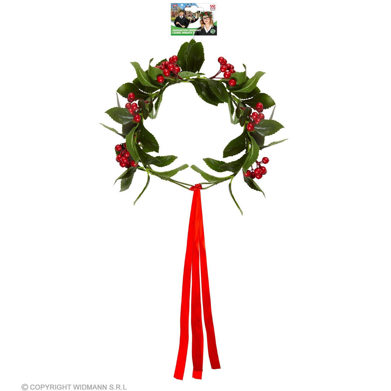 Op deze afbeelding zie je een Accessoires, van het merk Widmann. Kerstachtige Lauwerkrans Bosfee