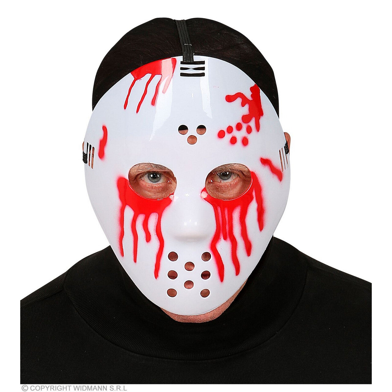 Op deze afbeelding zie je een Accessoires, van het merk Widmann. Angstaanjagend Bloederig Hockey Masker