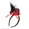 Mini Chapeau à Paillettes Années 20 Rouge