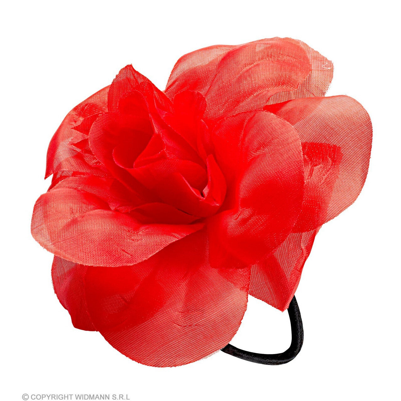 Op deze afbeelding zie je een Accessoires, van het merk Widmann. Hawaii Rode Bloem Haarelastiek