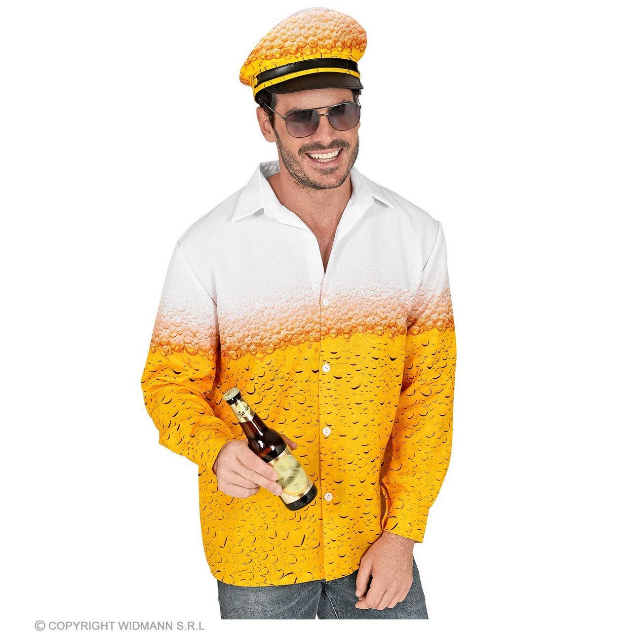 Op deze afbeelding zie je een Kostuums, van het merk Widmann. Kapitein Van De Bierboot Man Kostuum