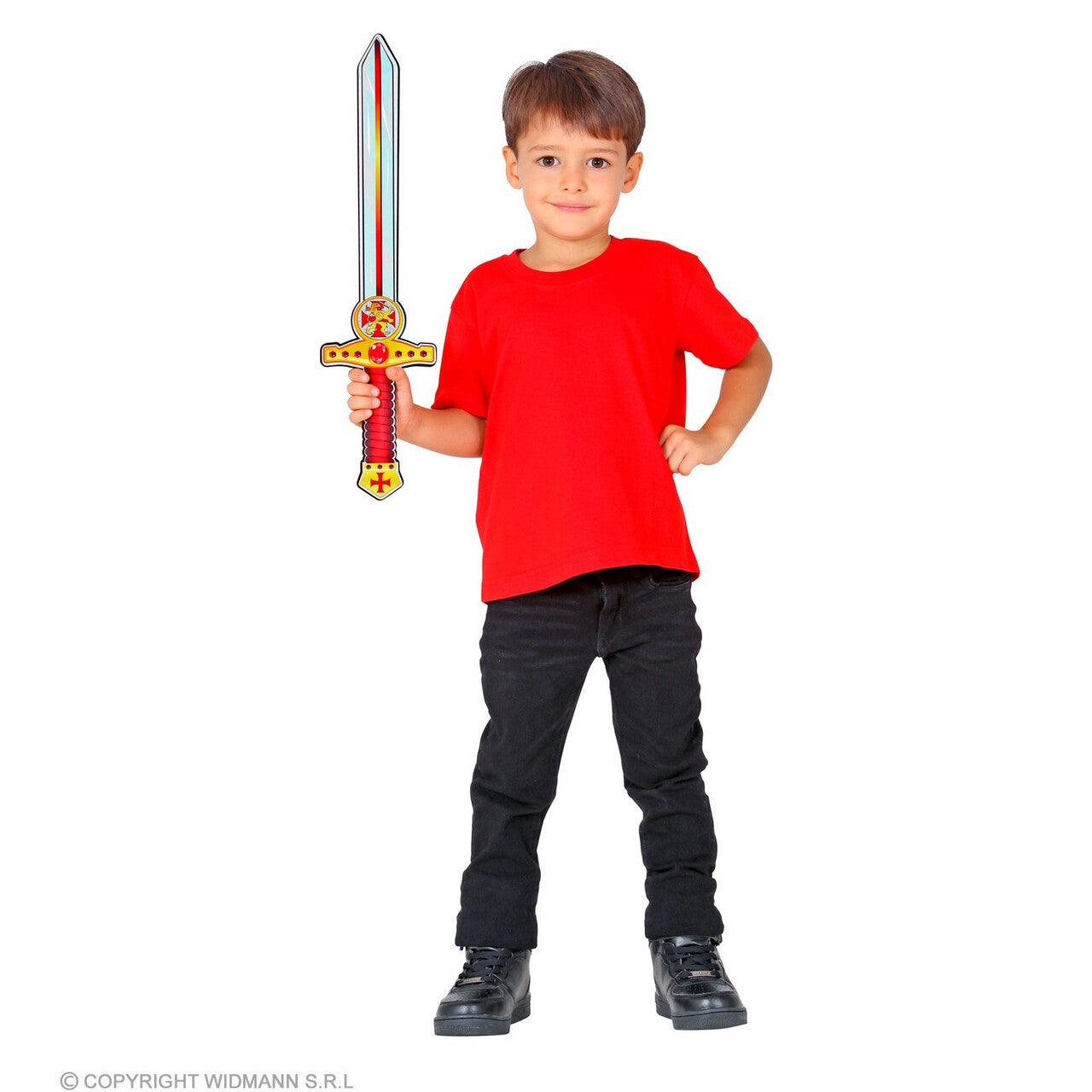 Op deze afbeelding zie je een Accessoires, van het merk Widmann. Zwaard Van Ridder Dappere Daan