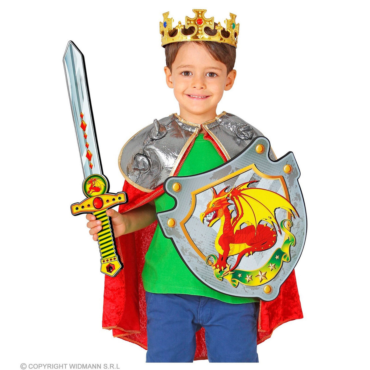 Op deze afbeelding zie je een Accessoires, van het merk Widmann. Verdediger Van Het Rode Drakenfort Accessoire Set