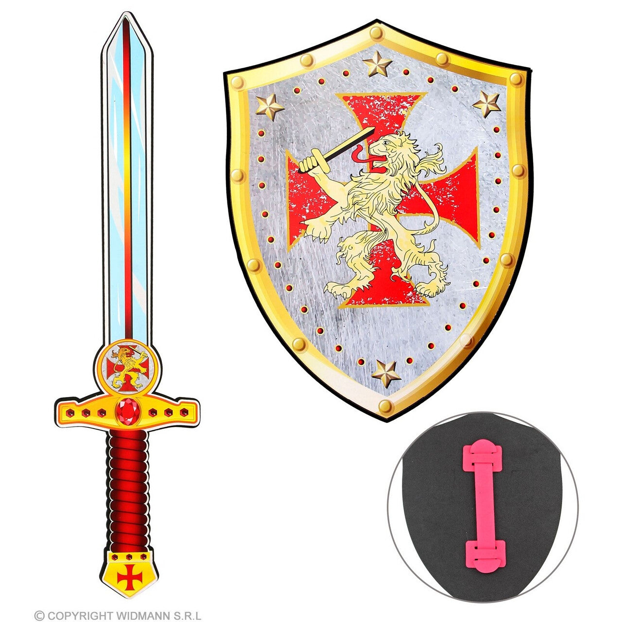 Op deze afbeelding zie je een Accessoires, van het merk Widmann. Strijder Van Het Leeuwenhof Accessoire Set