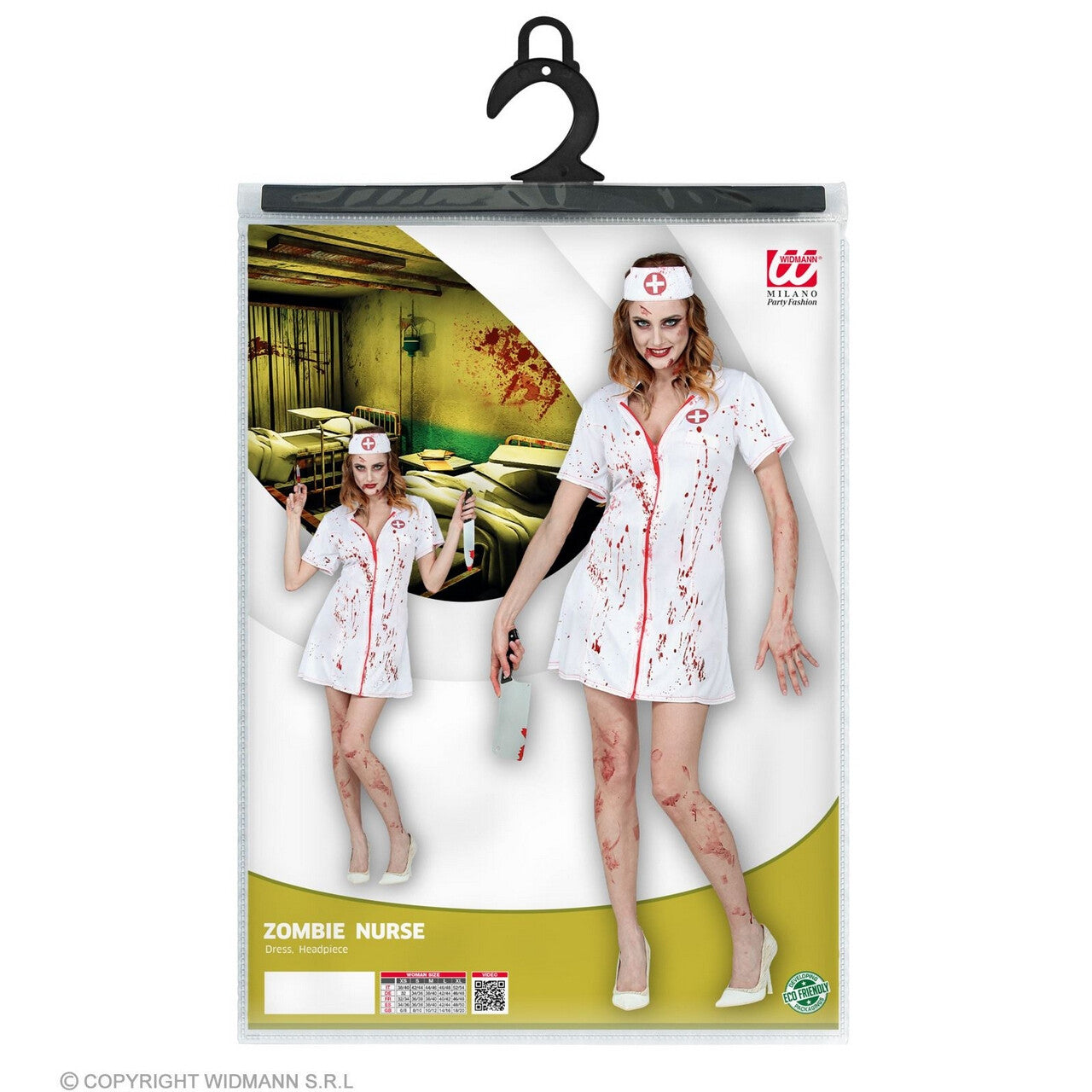 Op deze afbeelding zie je een Kostuums, van het merk Widmann. Slag Door De Ader Verpleegster Vrouw Kostuum
