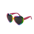 Regenbogen-Herzchenbrille