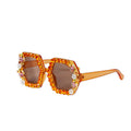Lunettes Années 70 Orange Avec Pierres