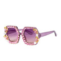 Super 70Er Jahre Brille Mit Glitzersteinen Lila