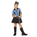Tapfere Tanja Polizei Blau Kostüm für Mädchen