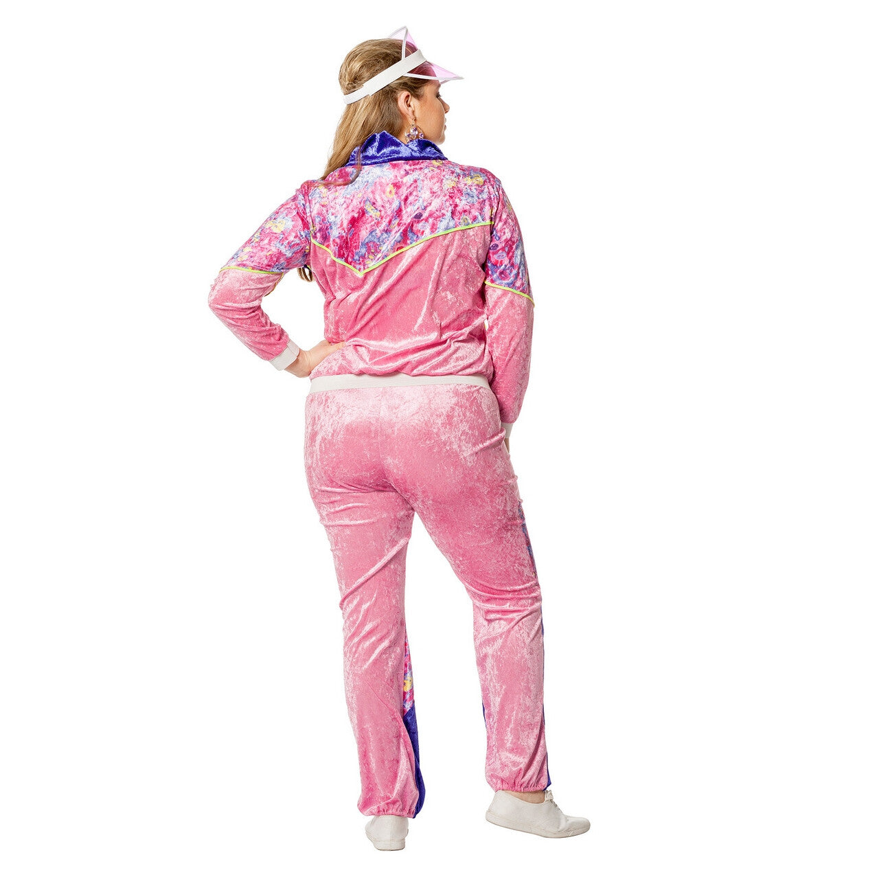 Op deze afbeelding zie je een Kostuums, van het merk Wilbers. Jogging 80s Pink Trainer Vrouw Kostuum