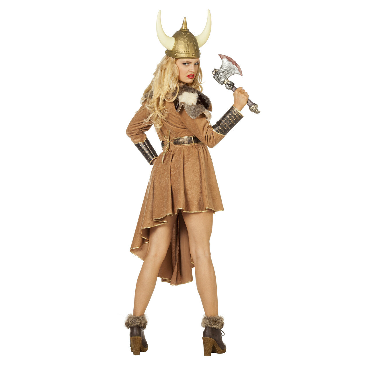 Op deze afbeelding zie je een Kostuums, van het merk Wilbers. Vinnige Viking Vrouw Kostuum