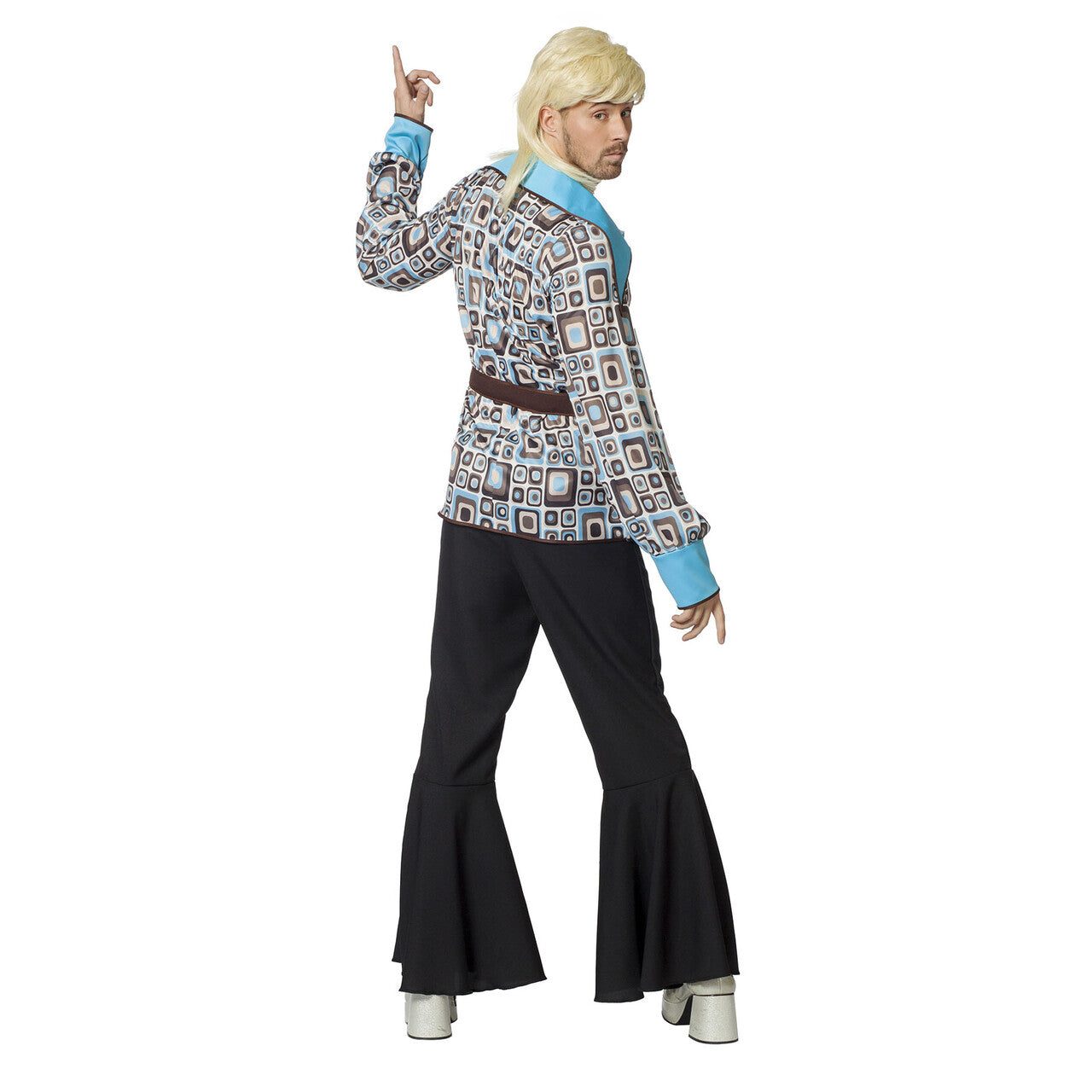 Op deze afbeelding zie je een Kostuums, van het merk Wilbers. Hippie Hemd Block The Sixties Man
