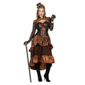 Steampunk Victoria Bruin Vrouw Kostuum