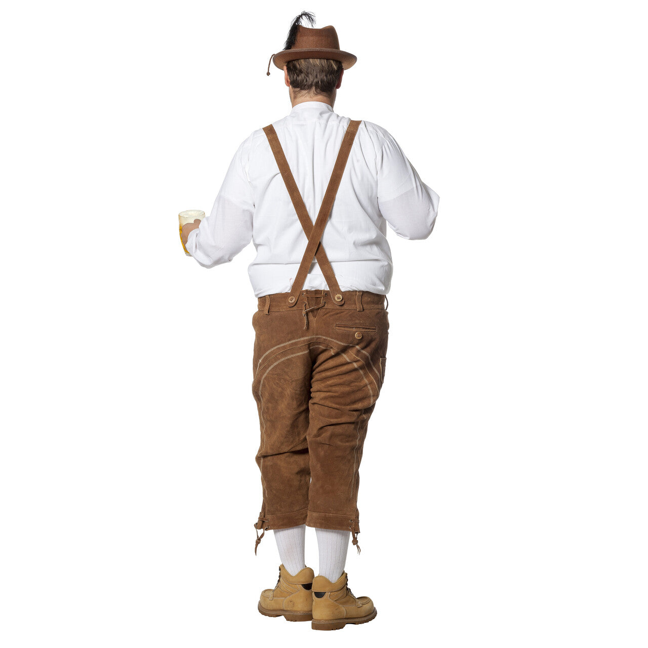 Op deze afbeelding zie je een Kostuums, van het merk Wilbers. Lange Lederhose Gerd Bruin Man