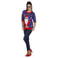 Kersttrui Blauw Rocking Santa Unisex
