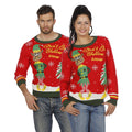 Pull De Noël Rouge Elfe Astuce N’effleurez Pas La Neige Jaune Unisexe