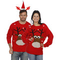 Kersttrui Rood Rendier Unisex