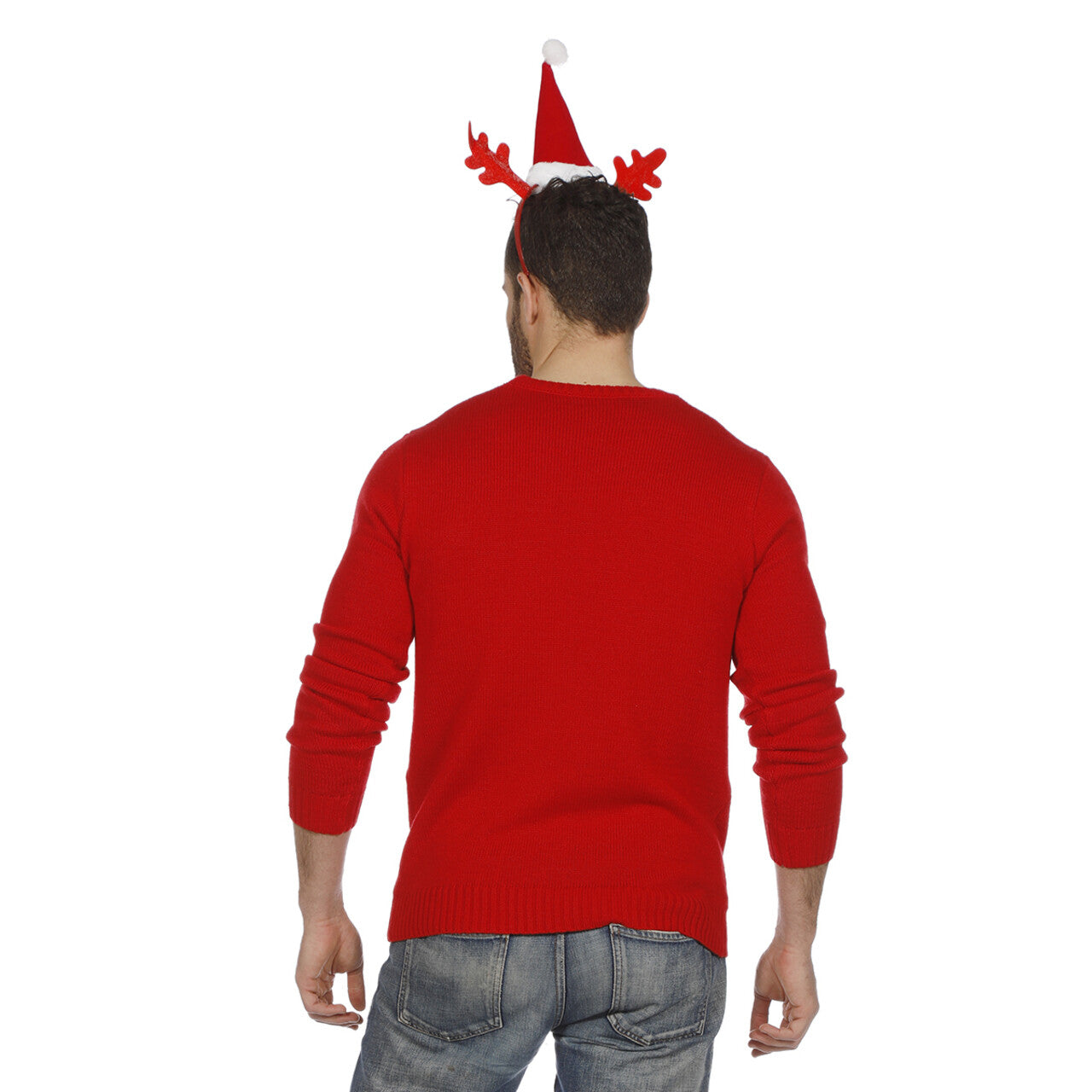 Op deze afbeelding zie je een Kostuums, van het merk Wilbers. Kersttrui Rood Rendier