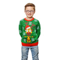 Rentier-Weihnachtspulli In Grün für Kinder