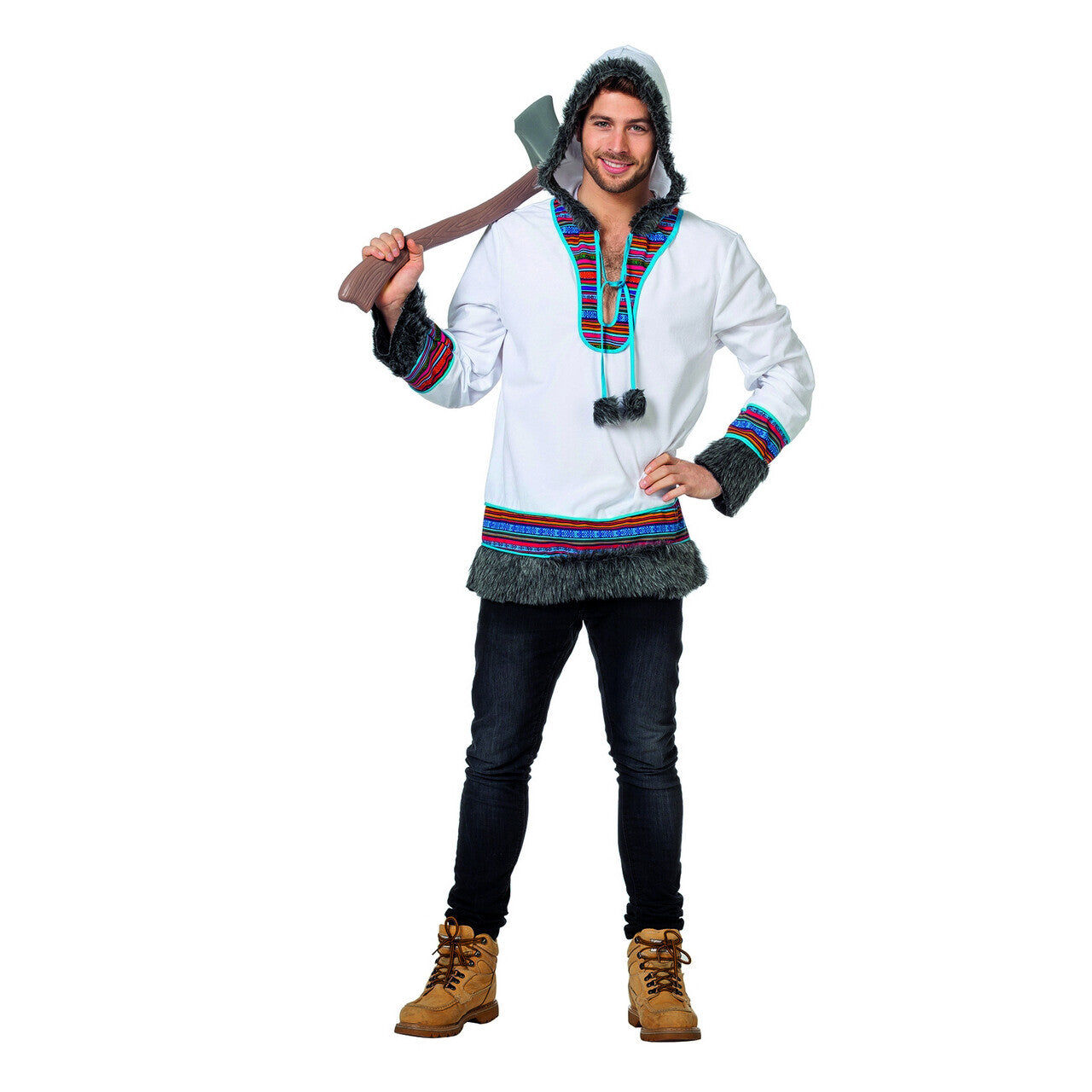 Op deze afbeelding zie je een Kostuums, van het merk Wilbers. Sneeuw Eskimo Wak Hak Trui Man